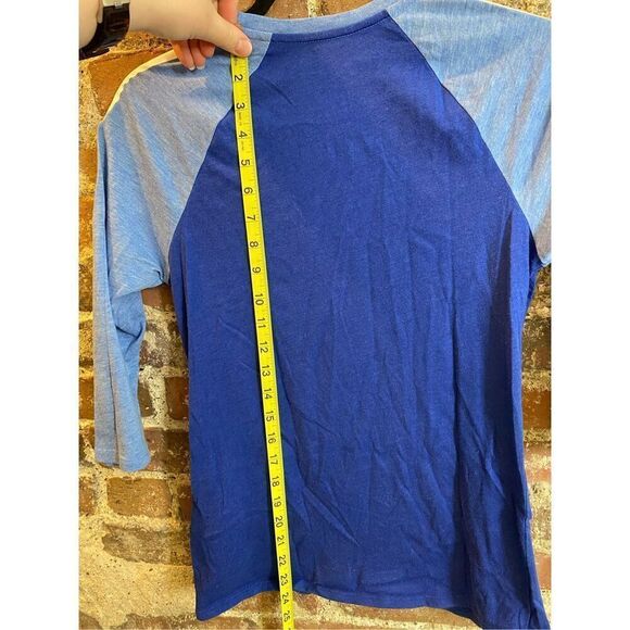 The Nike Tee - Cooperstown Collection - Chicago Cubs Blue Baseball 3/4 Sleeve At - Picture 5 of 7